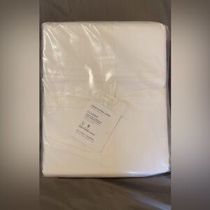 Pottery Barn Classic Sheet Set Twin/XL Ivory Percale 400 Thread Ct. Organic NEW!
